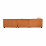 Loberon McLean Canapé au design élégant et intemporel - Rembourrage confortable - Éléments réglables individuellement - Assise - Bois de pin - Bois de bouleau - Polyester - Orange
