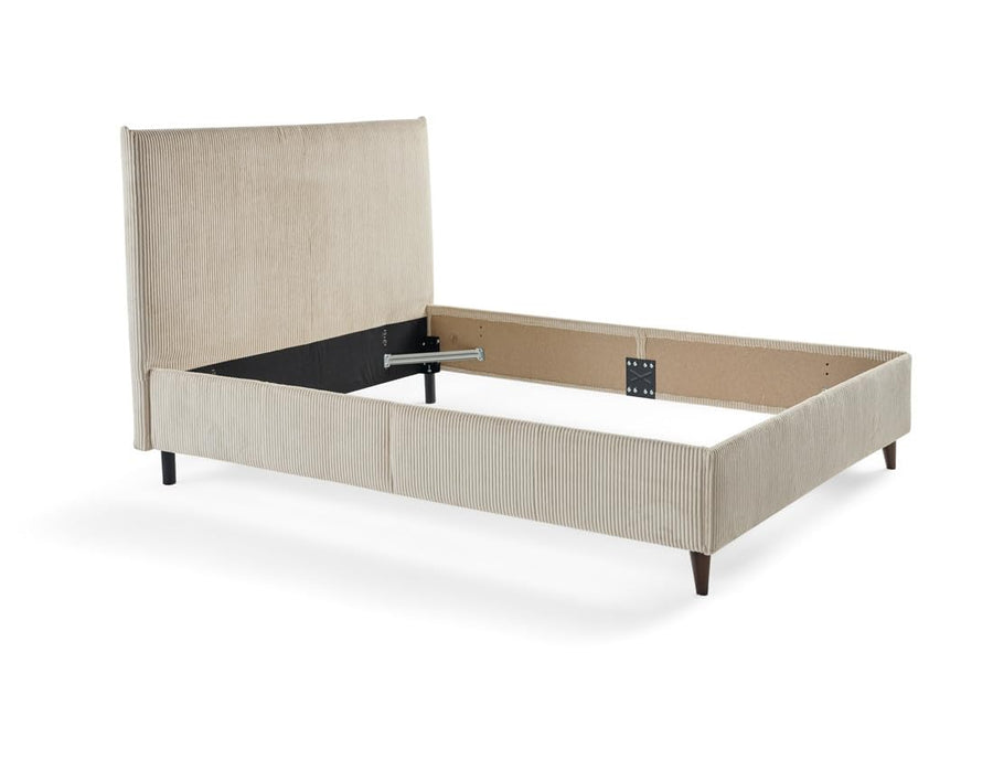 Best Mobilier - Cadre de Lit 160X200 cm Botticelli en Velours Côtelé Beige - Chambre Adulte Best Mobilier - Cadre de Lit 160X200 cm Botticelli en Velours Côtelé Beige - Chambre Adulte