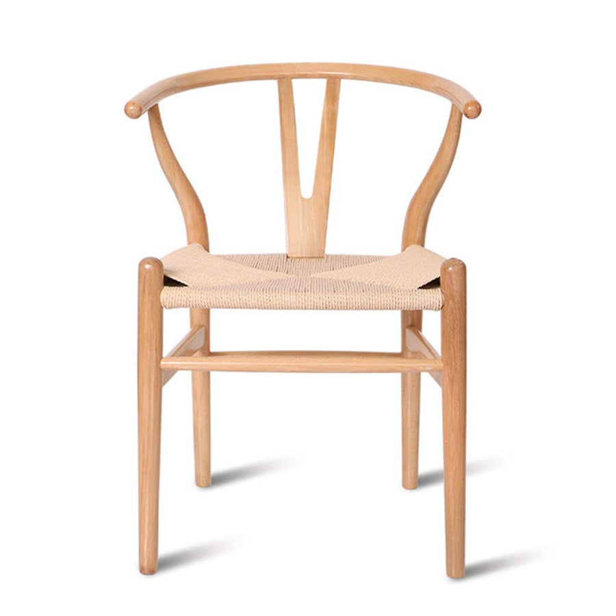 SSZZ Moderne Minimaliste en Bois Massif Chaise Accueil Rotin Café Chaise Chaise Accoudoirs Tissés À La Main Écologique Et Durable