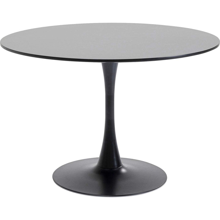 Kare Design Table Schickeria, noir, bois MDF, pied en acier, minimaliste, table a manger, table ronde pour 4 personnes, salle à manger, salon, bureau, Ø110 Kare Design Table Schickeria, noir, bois MDF, pied en acier, minimaliste, table a manger, table ronde pour 4 personnes, salle à manger, salon, bureau, Ø110