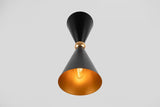 MAYTONI DECORATIVE LIGHTING Applique Murale Moderne Vesper, en Métal, Noir et Or, IP20, 2 ampoules excl. 2xE14 40W 230V.