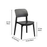 lyxamjrzyp Lot 4 Chaises, Chaise Plastique D'intérieur/extérieur Empilables, Chaise Cuisine Lot de 4 pour Salon, Salle À Manger, Chambre À Coucher, Cuisine(Black)