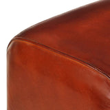 SKM Banc Saut de Cheval 160 cm Marron Cuir Véritable et manguier-607