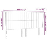 Foknhdi Tête de lit marron foncé avec oreilles 183 x 118 cm réglable en hauteur - Tissu mélèze - Rembourrée - Moderne - Pour chambre à coucher ou lit à sommier tapissier