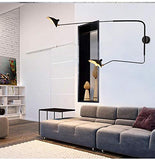 Nordic Dawn Spider Serge Mouille Mouille Lampes de mur Rotary Longues Longues Chapeaux Chambre Sconce Sconce Creative Salon Luminaires (Size : 95-150cm 2 head)
