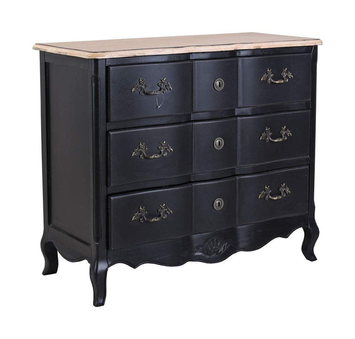 Palazzo Hma053 Commode baroque Noir antique Commode à tiroirs Palazzo Hma053 Commode baroque Noir antique Commode à tiroirs