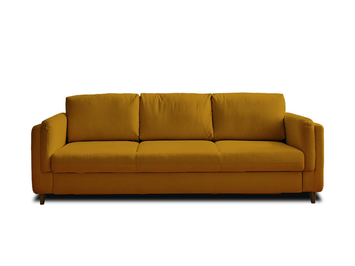 Lisa Design - Canapé Convertible Brooke en Velours - Canapé Lit - Sofa Jaune 3 Places - Salon Lisa Design - Canapé Convertible Brooke en Velours - Canapé Lit - Sofa Jaune 3 Places - Salon