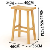 MANG Tabouret De Bar en Bois Massif Tabourets De Comptoir sans Dossier Tabourets De Cuisine À Siège en Selle Industriel Chaise Haute Tabouret De Cuisine