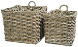 Panier en osier avec anse – Panier de jardin tressé – Pot de fleurs pour Décoration Panier à linge Groß: 50cm marron naturel