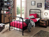 VIPACK Bed, Metal, Black, 90x200cm