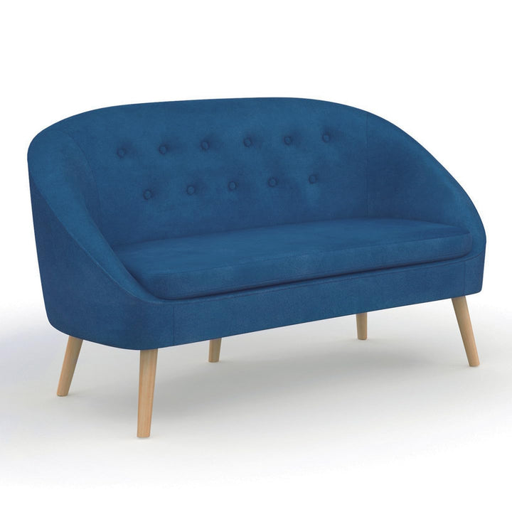 IDMarket - Canapé Banquette Sonia en Velours Bleu IDMarket - Canapé Banquette Sonia en Velours Bleu