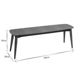 Miliboo Banc Vintage Bois foncé Noyer L130 cm NORDECO