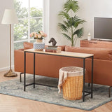 Lifewit Longue Table Console/de Canapé Étroite avec Cadre Métallique pour Salon Industriel, Couloir, Entrée, Bureau, Derrière le Canapé, Table de Café, Assemblage Facile Marron clair