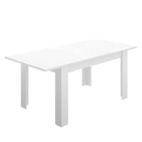 Dmora Caladora, Console Extensible Multipositions, Table à Manger avec rallonge, 140/190 x 90 x 77 cm, Blanc