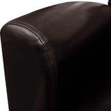 vidaXL Fauteuil en Cuir PU Brun foncé