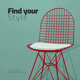 FRANKYSTAR COPENAGHEN Lot de 2 chaises en métal avec design industriel - Lot de 2 chaises de salle à manger, bureau, étude, couleur blanc, noir ou rouge (rouge)