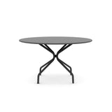 Mondo Viro Table ronde en métal peint "Springtime" de jardin moderne 130 x 130 cm 75 h (gris antique)