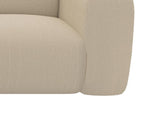 Vente-unique - Grand canapé d'angle Gauche avec Dossier méridienne en Tissu texturé Beige POGNI de Maison Céphy