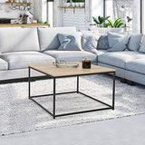 IDMarket - Table Basse Detroit carrée 70 cm Design Industriel