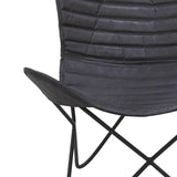 Tresice france Fauteuil Butterfly en Cuir Noir