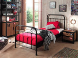 VIPACK Bed, Metal, Black, 90x200cm