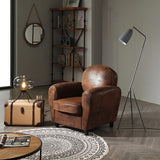 HOME DECO FACTORY HD71401 Club Marron Assise Siege Fauteuil Salon, Bois, 84x84x82cm