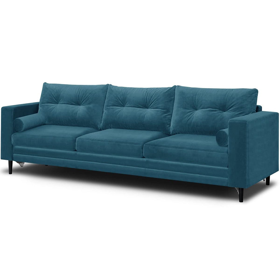HOMIFAB Canapé 3 Places Convertibles en Velours Bleu Canard - ViktorHOMIFAB Canapé 3 Places Convertibles en Velours Bleu Canard - Viktor HOMIFAB Canapé 3 Places Convertibles en Velours Bleu Canard - ViktorHOMIFAB Canapé 3 Places Convertibles en Velours Bleu Canard - Viktor
