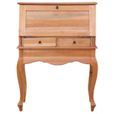 vidaXL Bureau Secrétaire Bureau Antique avec 9 Tiroirs et 2 Compartiments Ouverts Rangement Maison Intérieur 78x42x103 cm Bois d'Acajou Massif