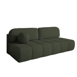 mb-moebel Canapé Confortable avec Fonction Sommeil, Revêtement Bouclé élégant, (LxHxP):210x88x104 cm - Fluffy en Bouclette (Vert foncé (Arena 12))