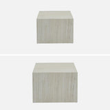 Alice's Garden sweeek - Lot de 2 Tables Basses Effet marbre Blanc cassé Paros. L 58 x l 58 x H 40cm / L 50 x l 50 x H 33cm