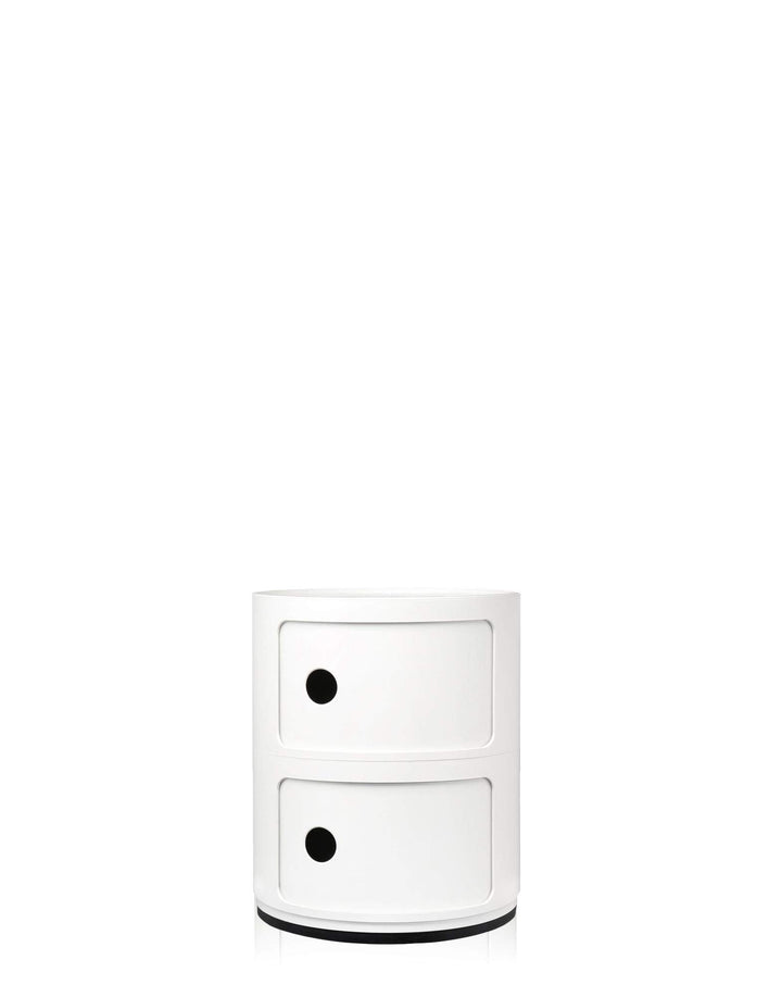 Kartell Componibili, Conteneur 2 éléments, Blanc, Base ronde