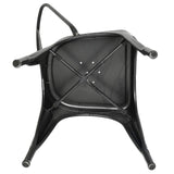 Supfine Chaise de Salle à Manger Lot de 4 Industrielle Vintage Tabouret de Cuisine avec Dossier Hauteur d'assise 44cm, Chaises Empilables Metal pour Intérieure et Extérieure Jardin Bistrot