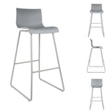 Home Deco Factory, HD6364, Lot de 2 Tabourets de Bar Moderne en Plastique, Design épuré et Chic, idéal pour Cuisine ou Salon, Hauteur d'assise 76 cm, Dimensions 55x47x99 cm, Couleur Gris