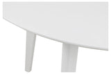 AC Design Furniture Roxanne Table à Manger pour 4 Personnes en Blanc 105 x 76 cm - Table de Cuisine avec Peinture Blanche - Style rétro Moderne pour Salle à Manger - Table à Manger Ronde