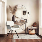 39F Furniture Dream Lot de 2 chaises de Bureau Modernes Beiges, Design pivotant, Fauteuil rembourré à 360° pour Cuisine, Bureau, Salon, Beige, 57 x 53 x 81,5 cm