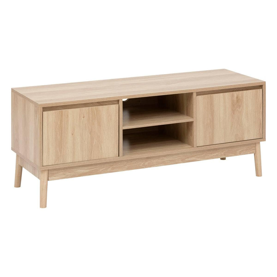 5five - Meuble TV 2 placards Effet chêne Naturel abana