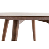 Miliboo Table à Manger Design Ronde Noyer D120 cm Livia