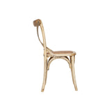 Biscottini Chaises de salle à manger en bois fabriquées en Italie avec assise en rotin 86 x 46 x 42 cm