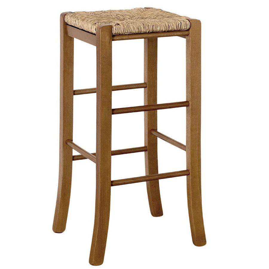 okAffareFatto di Zimbardi Costanza Tabouret en bois avec assise carrée paille h 67 cm en noyer clair pieds en sabre okAffareFatto di Zimbardi Costanza Tabouret en bois avec assise carrée paille h 67 cm en noyer clair pieds en sabre
