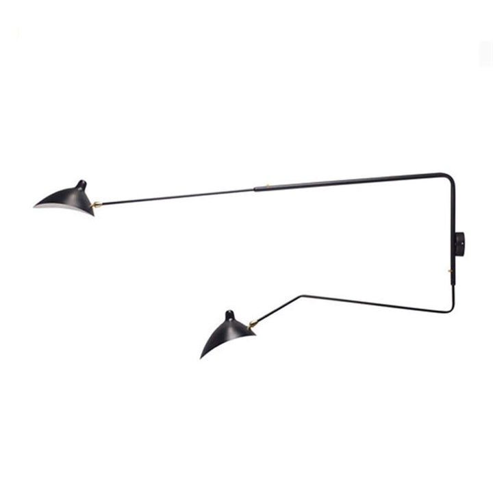 CXYWBD Appliques Rétro Loft Industrial Wall Lights Serge Mouille V-Option Lampes French Designer Rotation Fumeuses murales for décoration de la Maison Size Black 120 cm