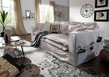 MASSIVMOEBEL24.DE Canapé Profondeur XXL 240x144x95cm (Blanc) - Hampton