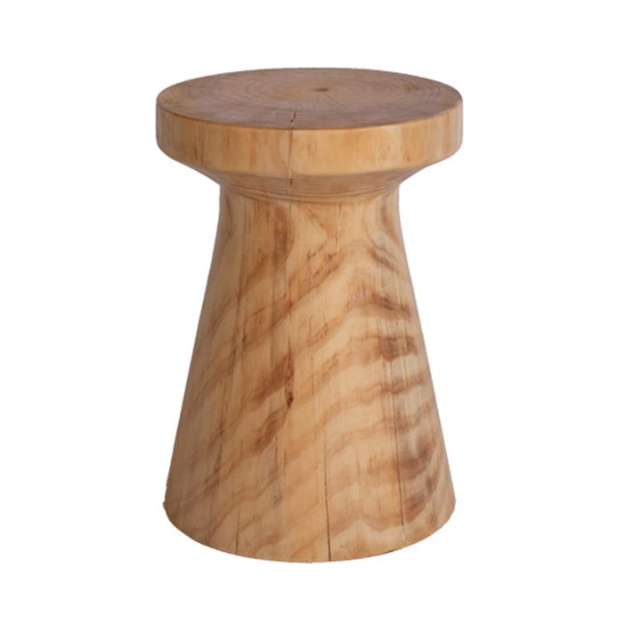 NNHDWS Table Ronde Côté Souche en Bois Massif Café Table D'appoint, Souche d'arbre Accent Natural Edge Side Table De Chevet, Canapé Table D'appoint, Chambre Chambre Balcon, Table d'angle,Wood Color