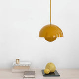 WQCSH Minimaliste Lampe suspendue Créativité Simplicité Design Bourgeons Fleurs Style Moderne Restaurant Lampe Chevet La Cuisine Bureaux La Boutique Le Bar Base E27 Nouveau Modèle Suspension-Jaune