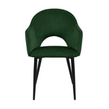 SVITA Hailey Lot de 2 chaises de Salle à Manger fauteuils de Cuisine tapissés Velours Vert foncé