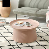 Tables d'appoint Rondes Grand Patio/Table Basse, Grande Table d'appoint d'extérieur résistante aux intempéries pour la Maison, Le Bureau, la Chambre, Le Couloir, Le Salon, Le Balcon, 70 x 36
