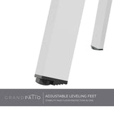 Grand patio Table Basse, Café Table, Acier de Première Qualité, Poids Léger, Table D’appoint Ronde latérale pour Bureau, Balcon, Cuisine et la Chambre (Blanc)