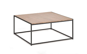 Julian Bowen Table basse carrée Tribeca, effet chêne Sonoma/noir