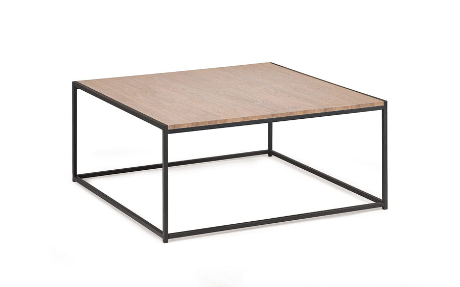 Julian Bowen Table basse carrée Tribeca, effet chêne Sonoma/noir
