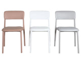 KAYELLES Lot de 2 chaises contemporaines de Cuisine, Chambre ou Salle à Manger en polypropylène avec Confortable Coussin en Simili Cuir rembourré intégré Rim (Rose)