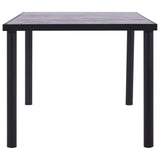 vidaXL Table de Salle à Manger Table à Dîner Table de Cuisine Table de Repas Meuble à Manger Maison Intérieur Noir et Gris Béton 200x100x75 cm MDF